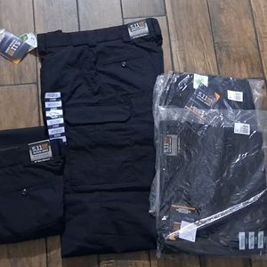 3 pairs of 5.11 Tactical Series BDU style pants dark navy blue size 36 waist